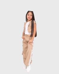 Conjunto 3 Piezas Pantalón Cargo Camel