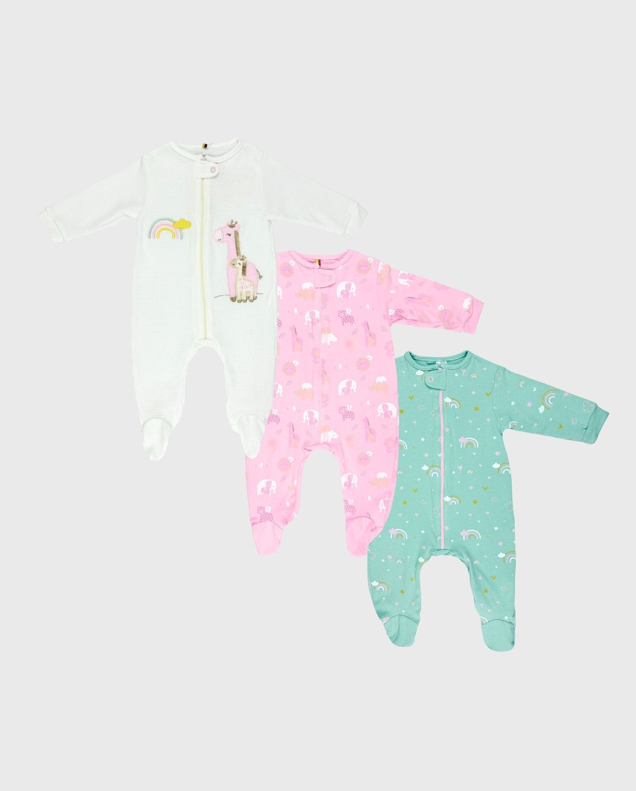 Set 3 Pijamas Familia Jirafa