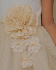 Vestido Perlas Mensaje Blanco Lilo moño
