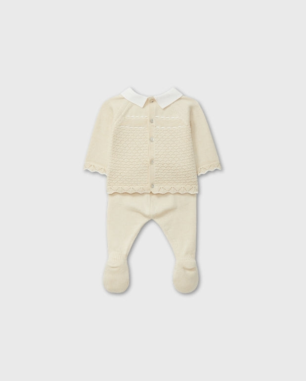 Primer Dia Tricot Cuello Beige Dr.Kid diseño