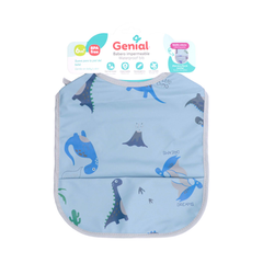 Babero Impermeable Estampado Genial AZUL