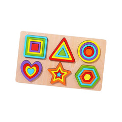 Juego Tablero Figuras Geoméricas en Madera Montessori