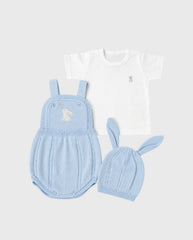 Conjunto Body Bordado Conejo Azul