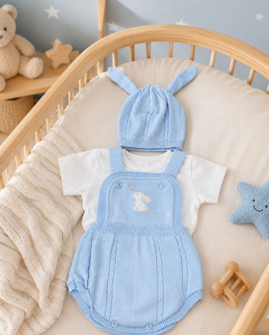 Conjunto Body Bordado Conejo Azul MODELO