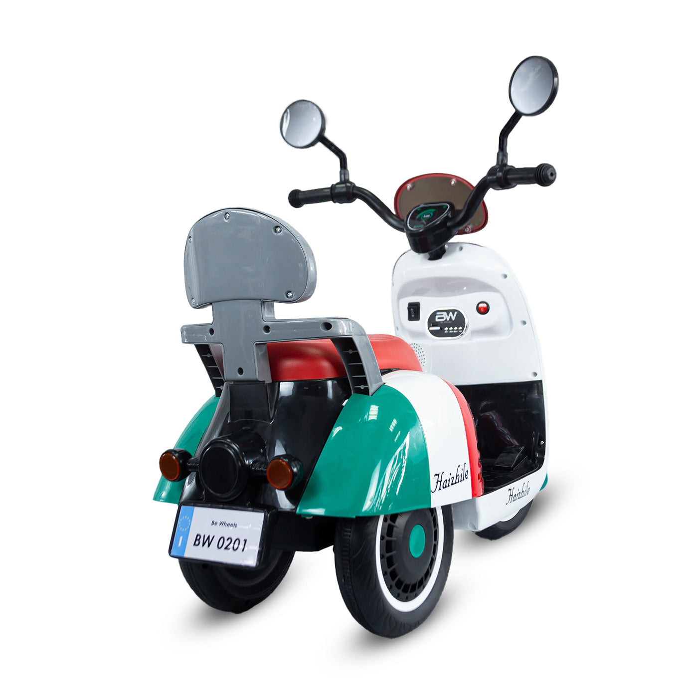 Moto Montable Eléctrica Para Niños New Vespa Espalda
