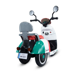 Moto Montable Eléctrica Para Niños New Vespa Espalda