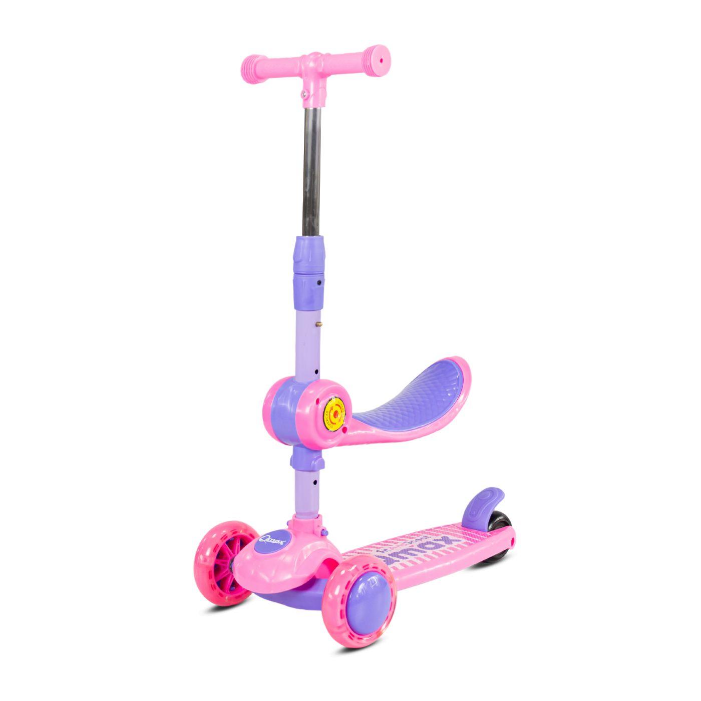 Patineta Para Niños TriScooter 2 en 1 Qmax Rosa