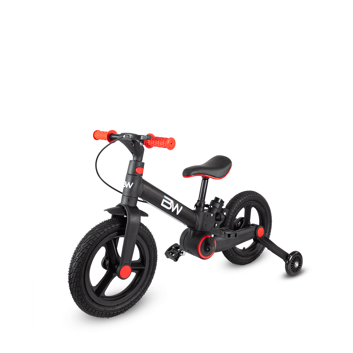 Bicicleta Para Niños 4 en 1 Revolt Plegable Negro Ruedas