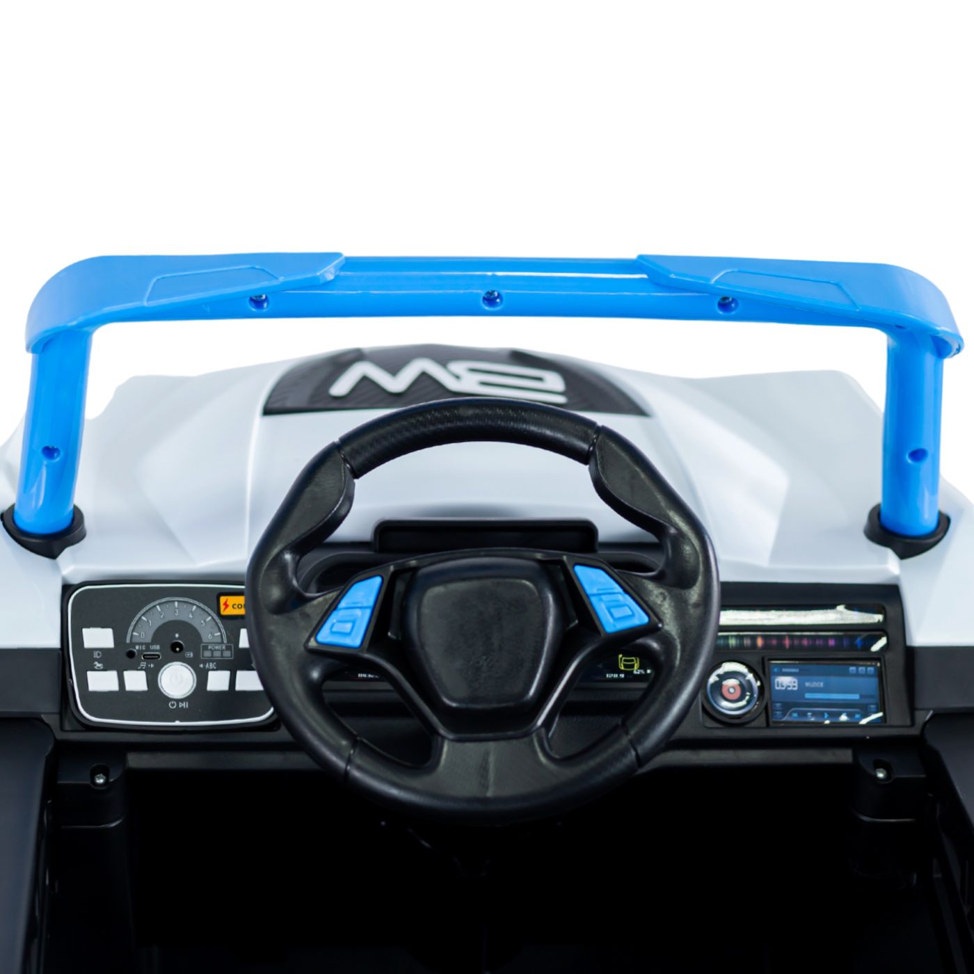 Carro Montable Eléctrico Tipo Canam Azul manubrio