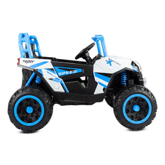 Carro Montable Eléctrico Tipo Canam Azul perfil