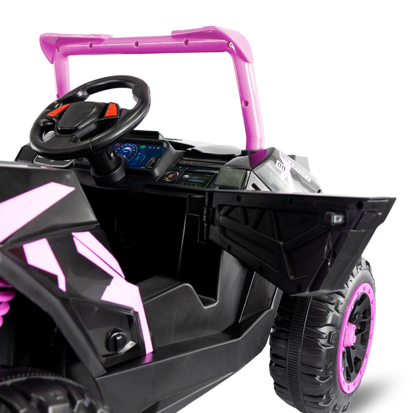 Carro Montable Eléctrico Tipo Canam Rosa puerta