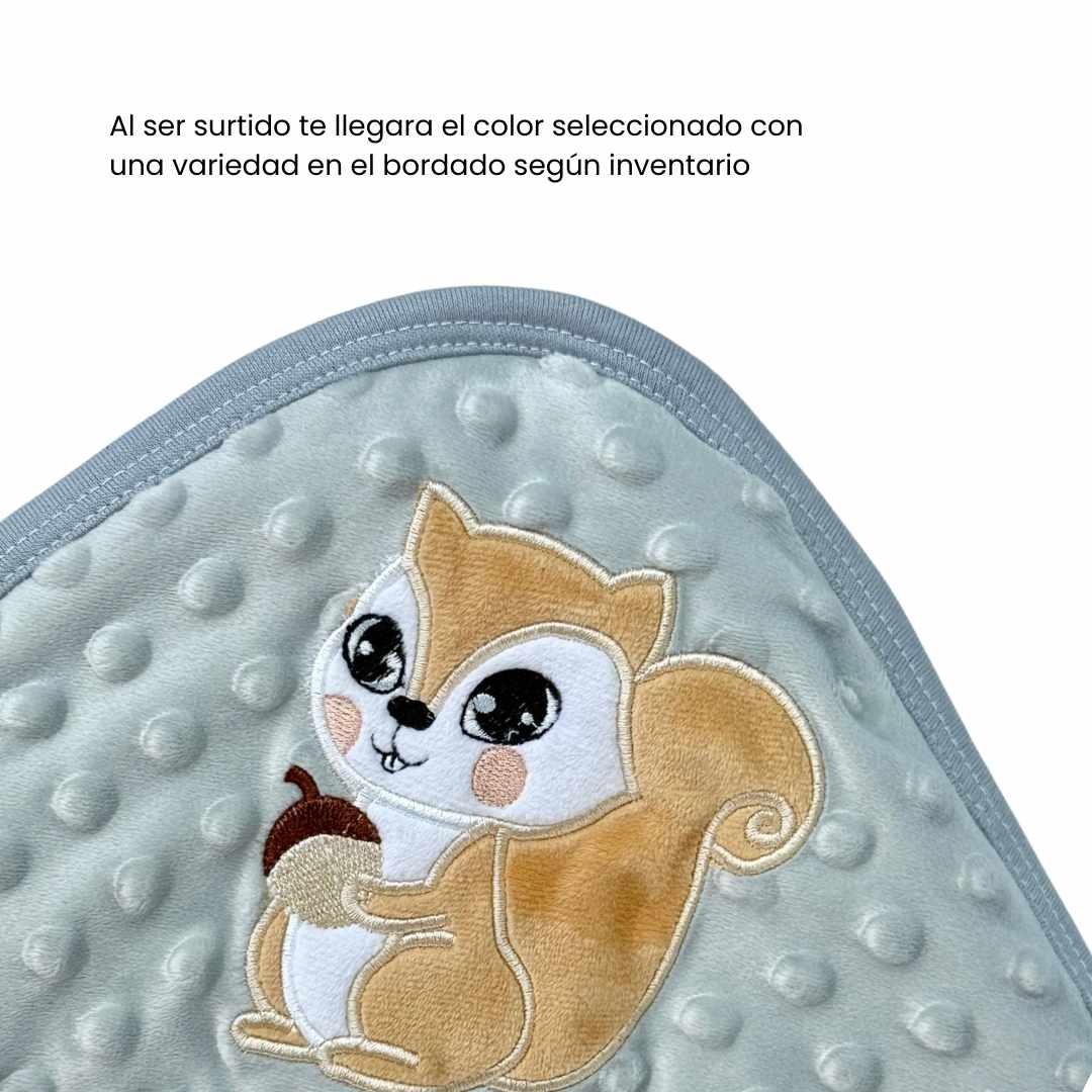 Toalla Con Capota y Babitas Surtido Gris Diseño