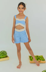 Conjunto Shorts Eternidad Azul Lilo