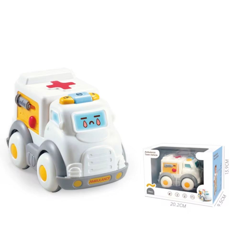 Juguete Carro de Impulso Excavadora Amarillo caja