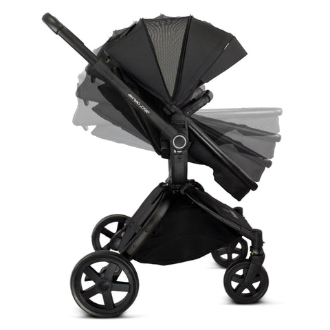 Coche Con Porta Bebé 360° Premium Negro Bebesit Movimiento