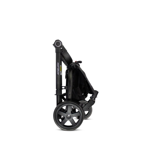 Coche Con Porta Bebé 360° Premium Negro Bebesit Plegado