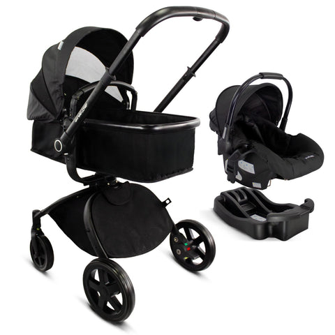 Coche Con Porta Bebé 360° Premium Negro Bebesit Estilo