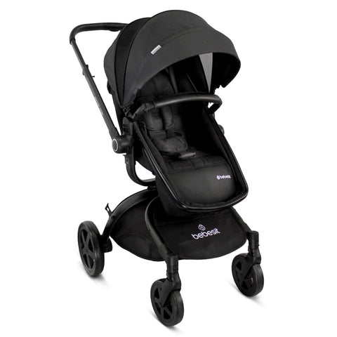 Coche Con Porta Bebé 360° Premium Negro Bebesit Paseador