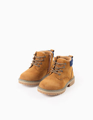 Botas Gamuza Cordones Mostaza