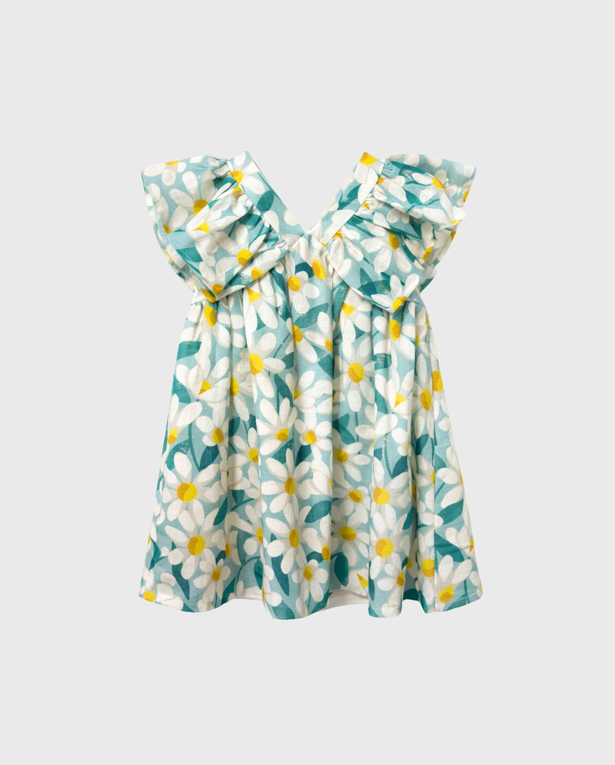 Vestido Estampado Flores Verde Menta Mayoral