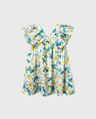 Vestido Estampado Flores Verde Menta Mayoral