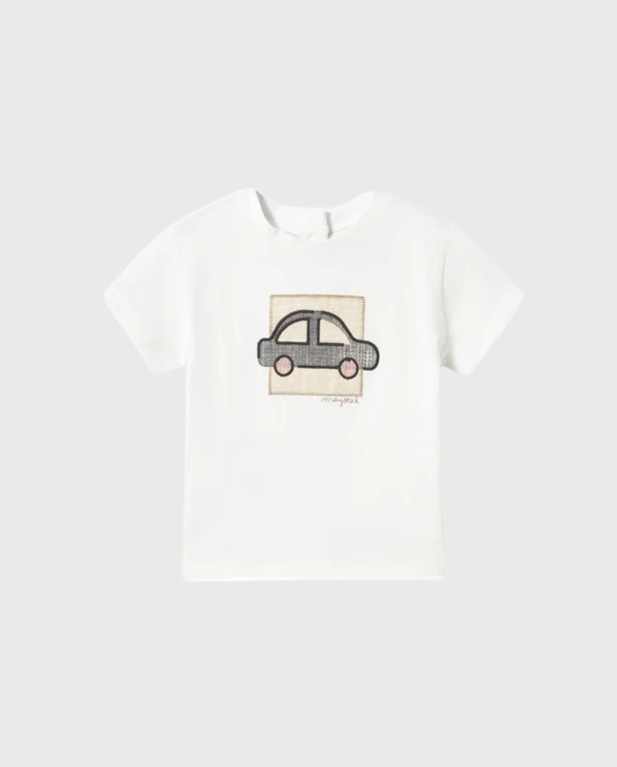 Camiseta Carro Bordado Blanco Mayoral 
