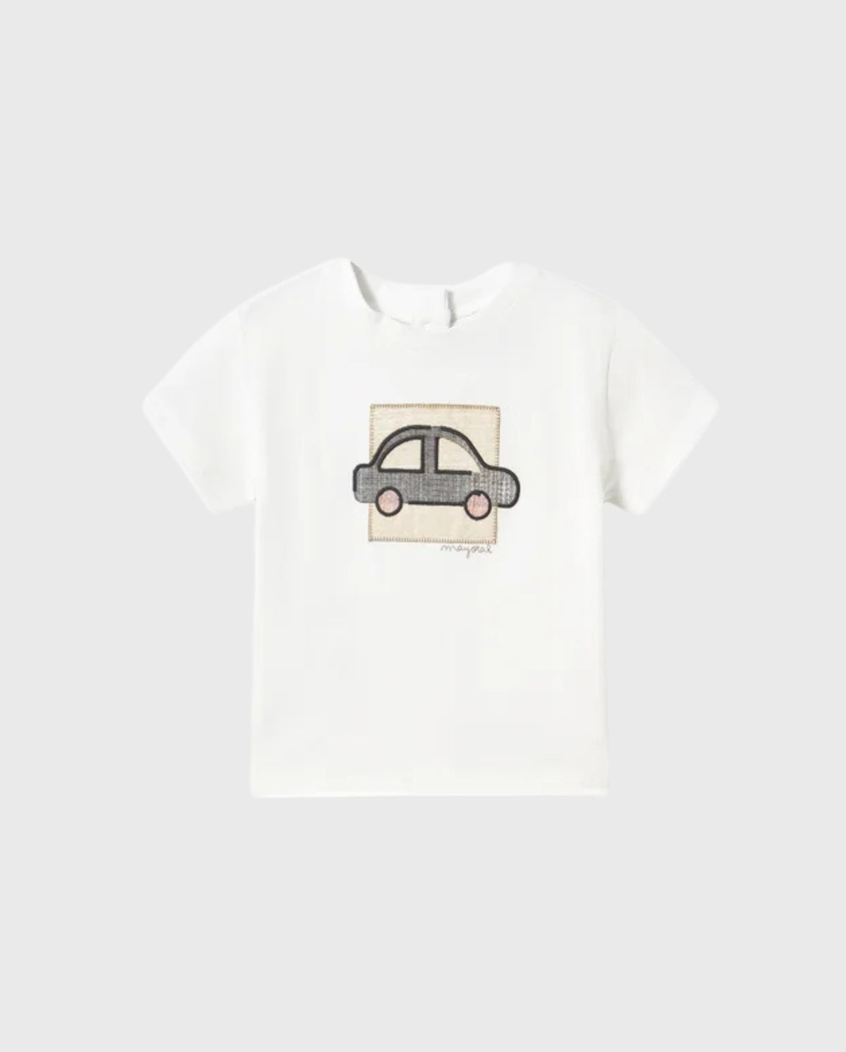 Camiseta Carro Bordado Blanco Mayoral 