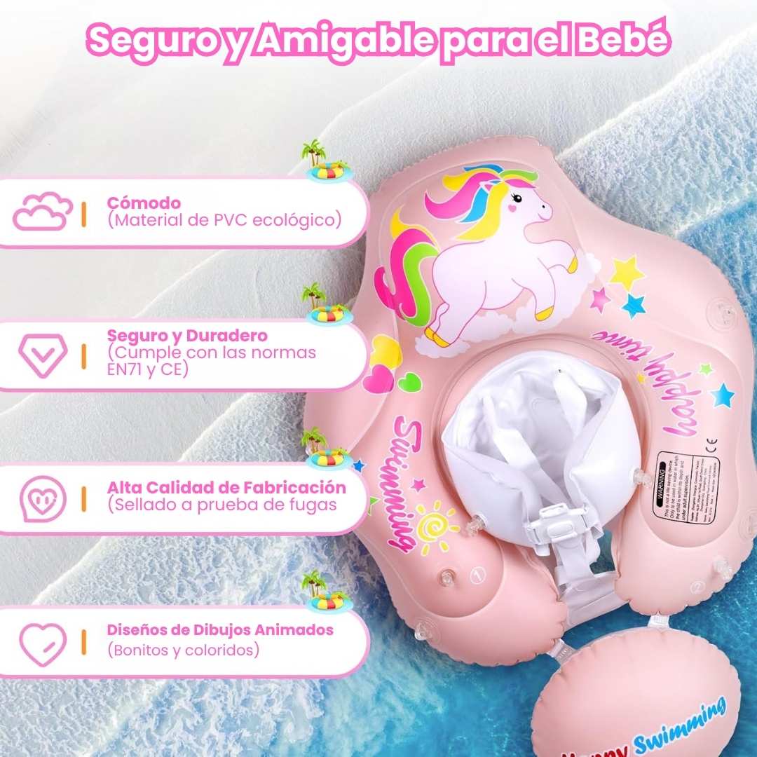 Flotador Con Carpa Corazones Bebes