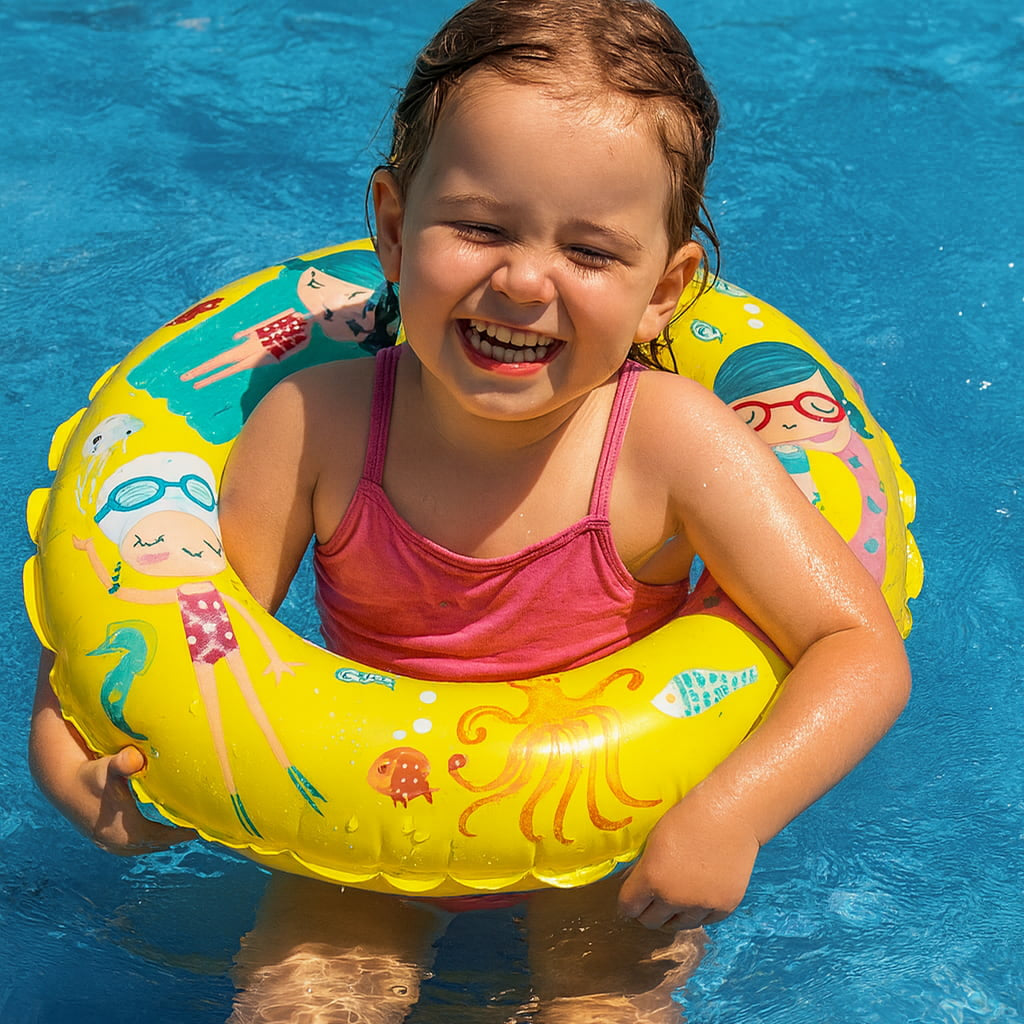 Flotador Circular Amarillo Muñecas Modelo