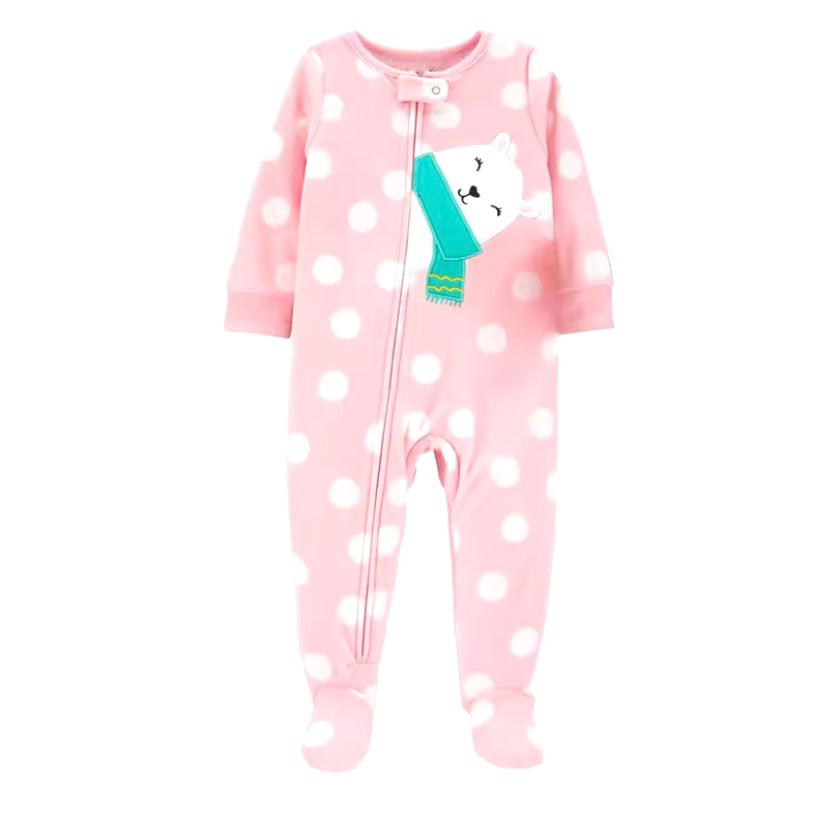 Pijama Bebé Niña Oso Puntos Rosa