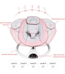 Silla Mecedora Eléctrica Sol Y Nube Rosa