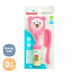 Cepillo Sonajero Y Peine Genial Pink