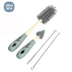 Set Lava Teteros En Silicona Genial® Gris