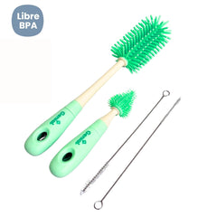 Set Lava Teteros En Silicona Genial® Aguamarina