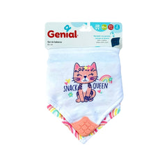 Set 2 Baberos Estilo Pañoleta Detalle Gata