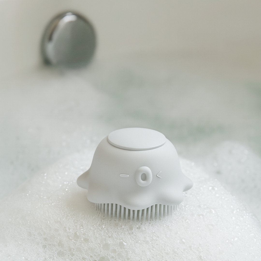 Cepillo Dispensador de Shampo Pulpo Genial Baño