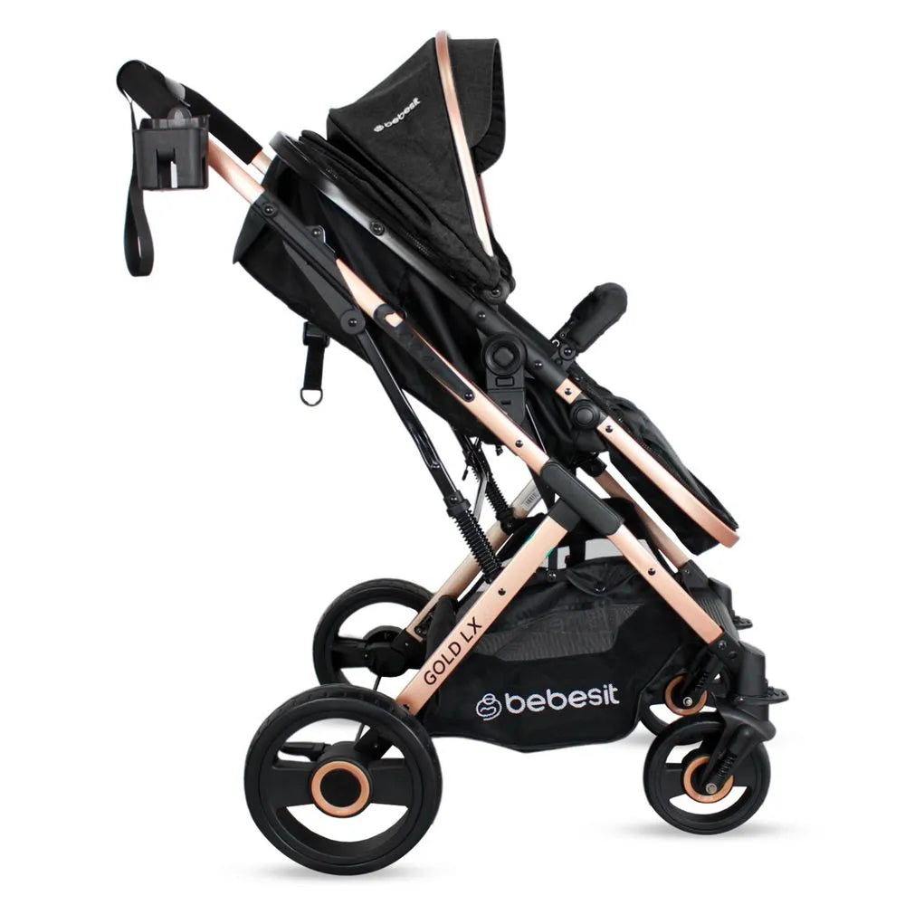 Coche Moises Gold LX Negro Bebesit Lateral