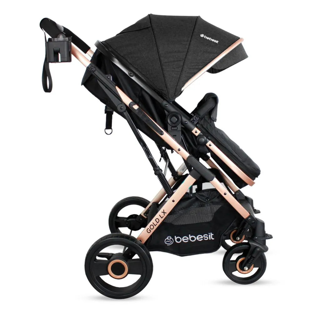 Coche Moises Gold LX Negro Bebesit Capota
