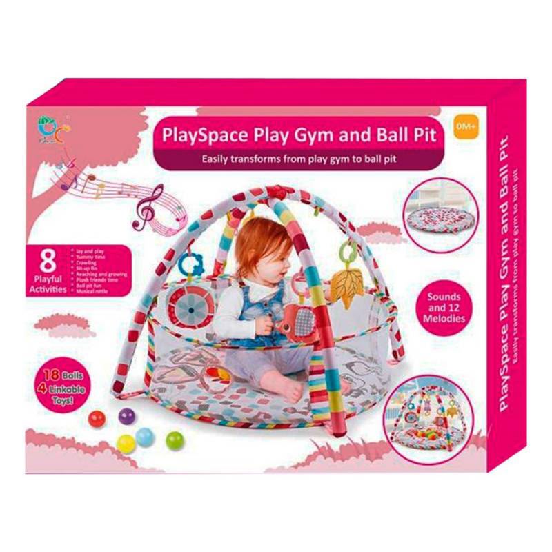 Gimnasio Circular Pelotas Rosa caja