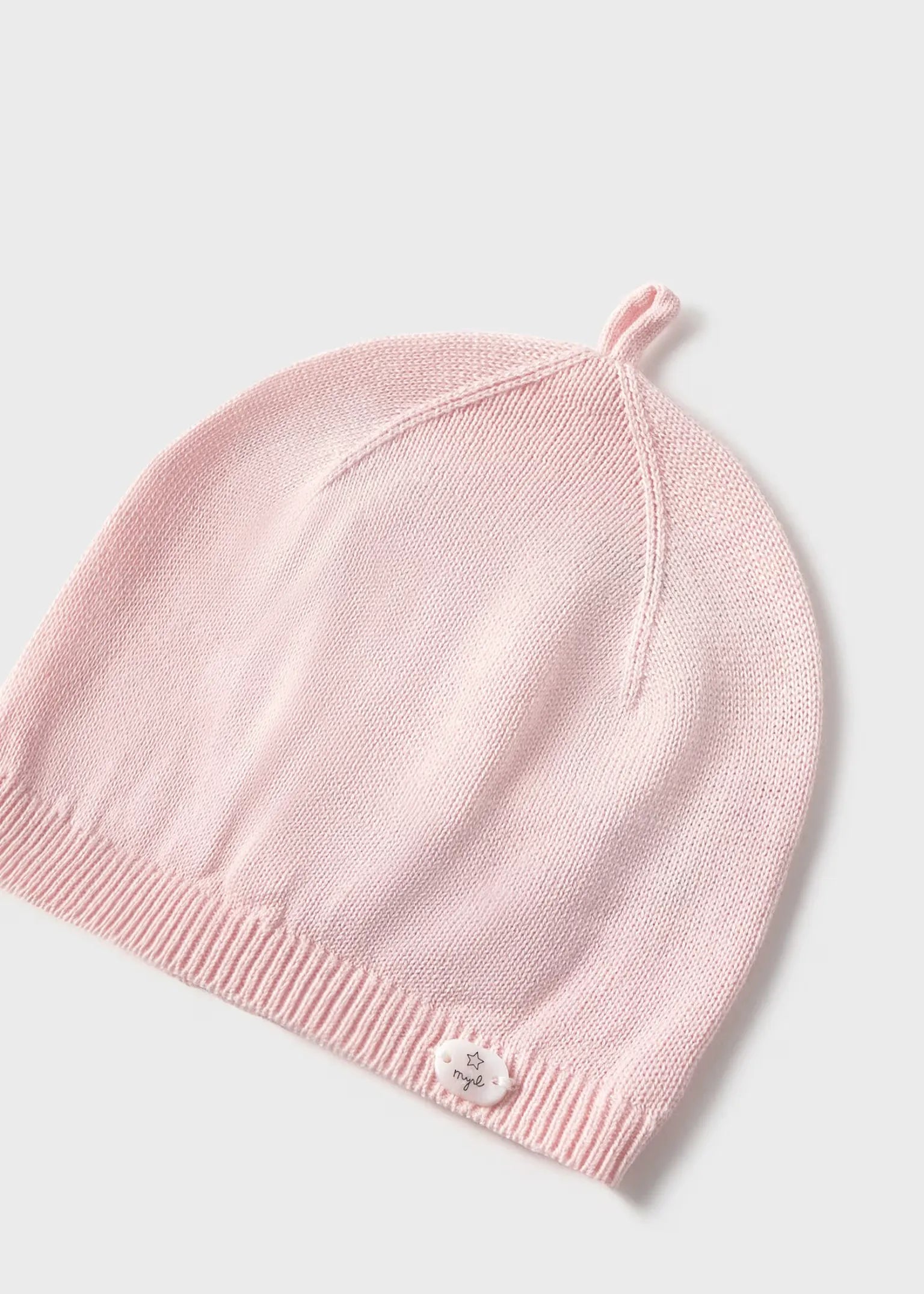 Gorro en Tricot Bebe Rosa Mayoral detalle