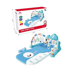Gimnasio Para Bebé Piano Ballena Azul Oscuro