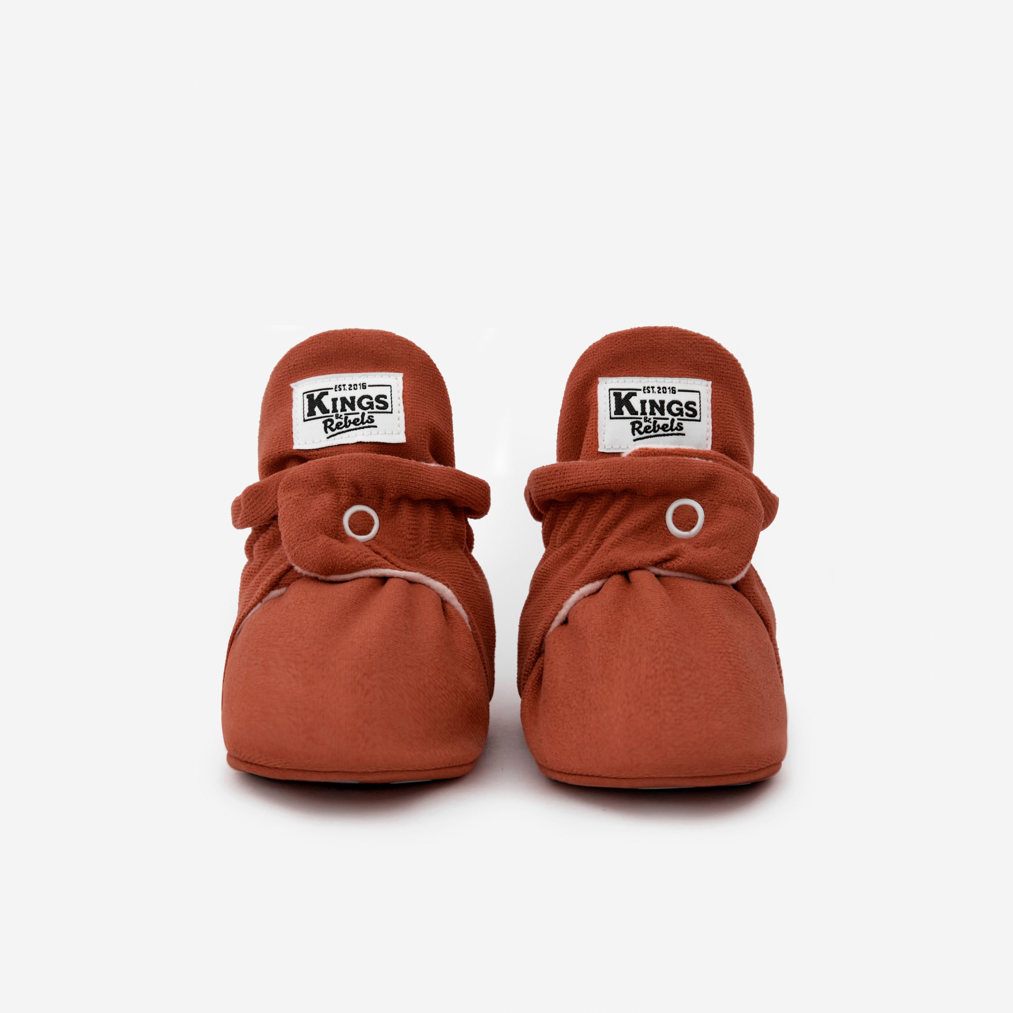 Botas Gamuza Gripper Terracotta Kings & Rebels 12M/24M Botones