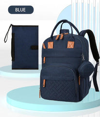 Pañalera Morral De Lujo Sencilla Con Cambiador Y Monedero Colores Navy