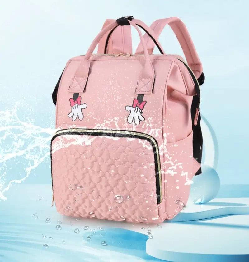 Pañalera Morral Detalle Minnie Mouse Agua