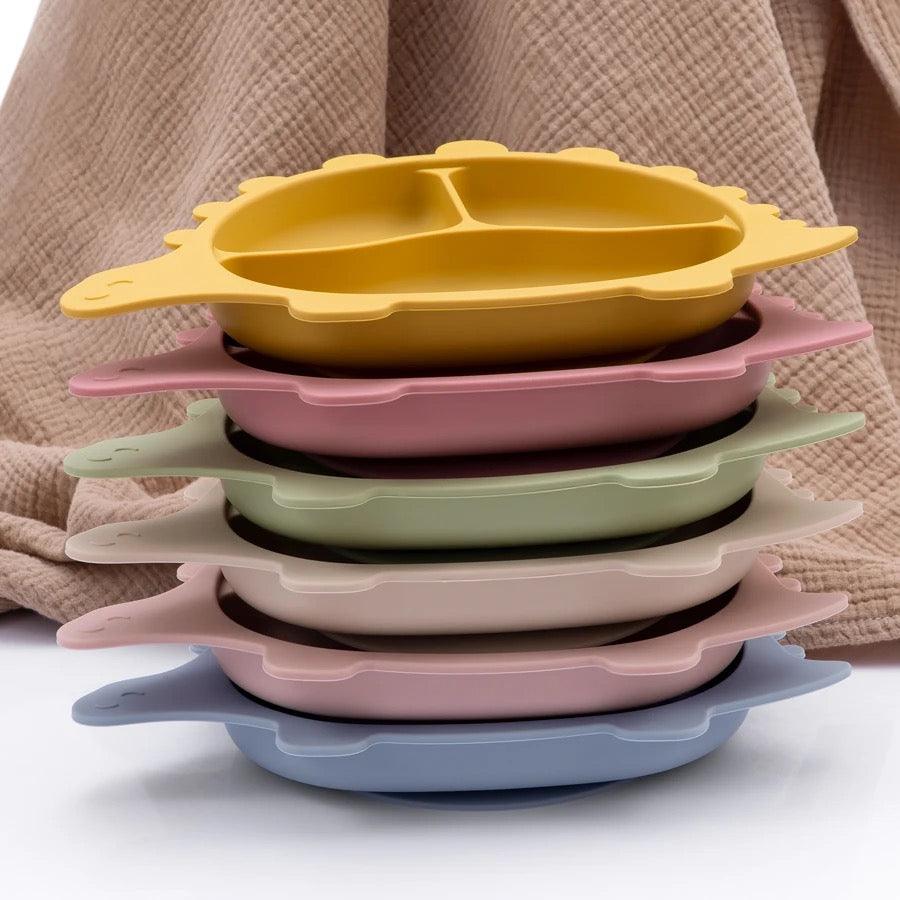 Plato En Silicona Dinosaurio Colores