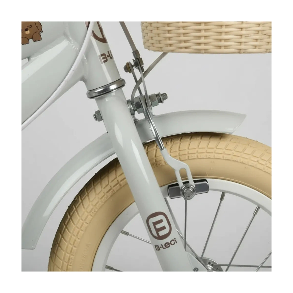 Bicicleta B-Leci con Ruedas de Apoyo Gris detalle