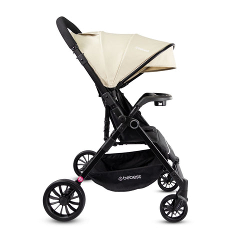 Coche Reversible City Dark Beige Bebesit estilo