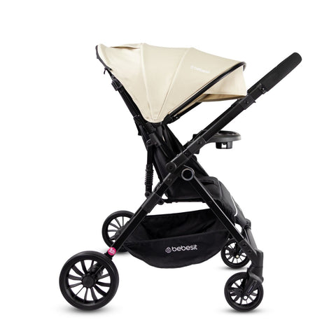 Coche Reversible City Dark Beige Bebesit mango 