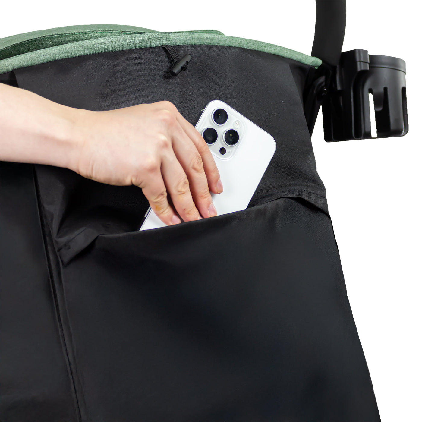 Coche Maleta Flex Autoplegable Bebesit Verde bolsillo