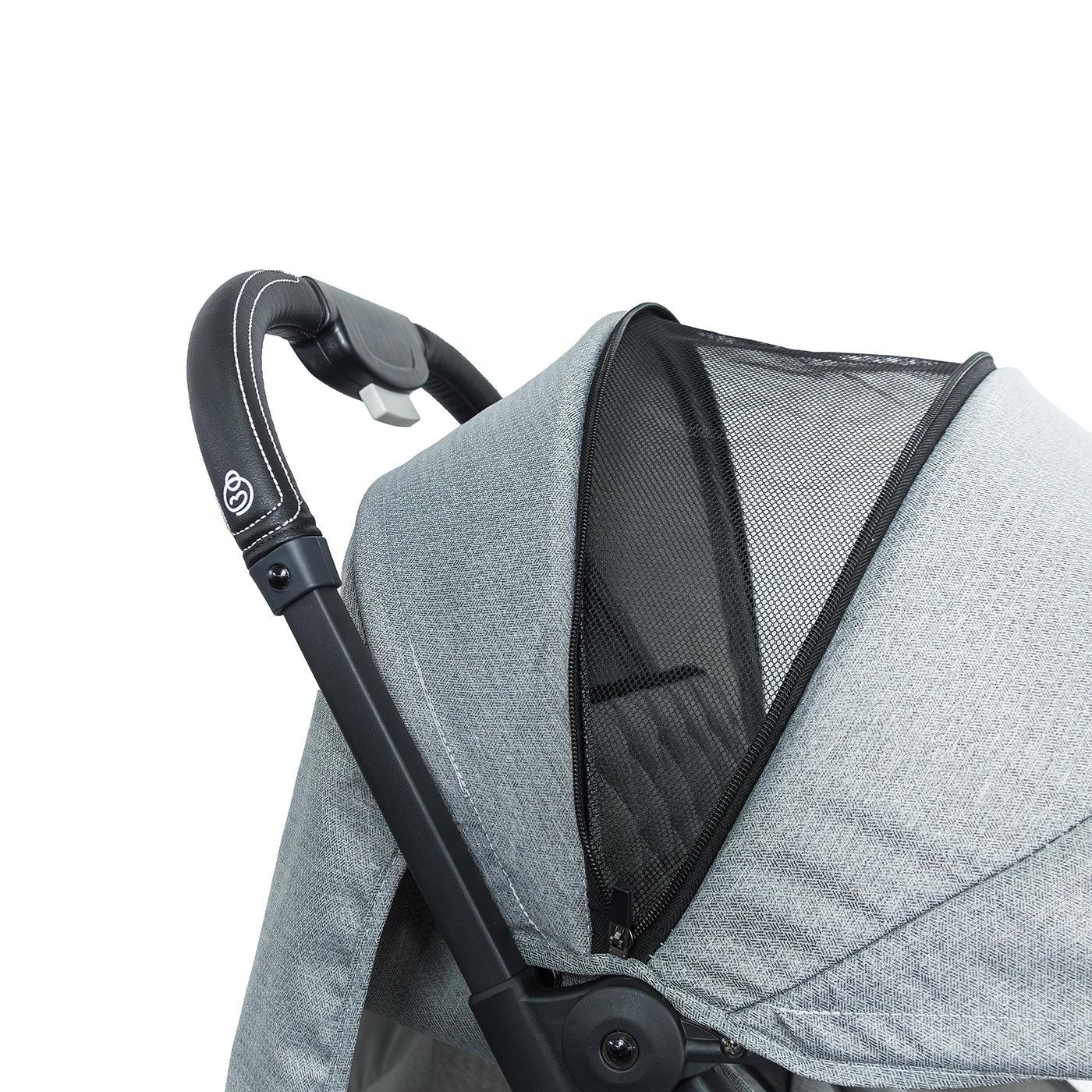 Coche Maleta Con Porta Bebé Pixel Gris Bebesit